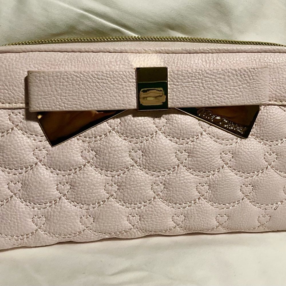 Betsey Johnson Powder Pink Quilted Wallet
